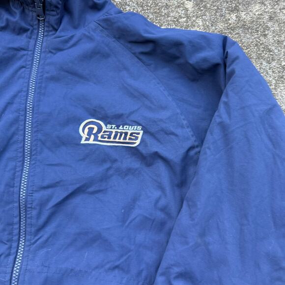 Vintage St. Louis Rams Reversible Hooded Jacket XL Kids / M Adult - Picture 6 of 11
